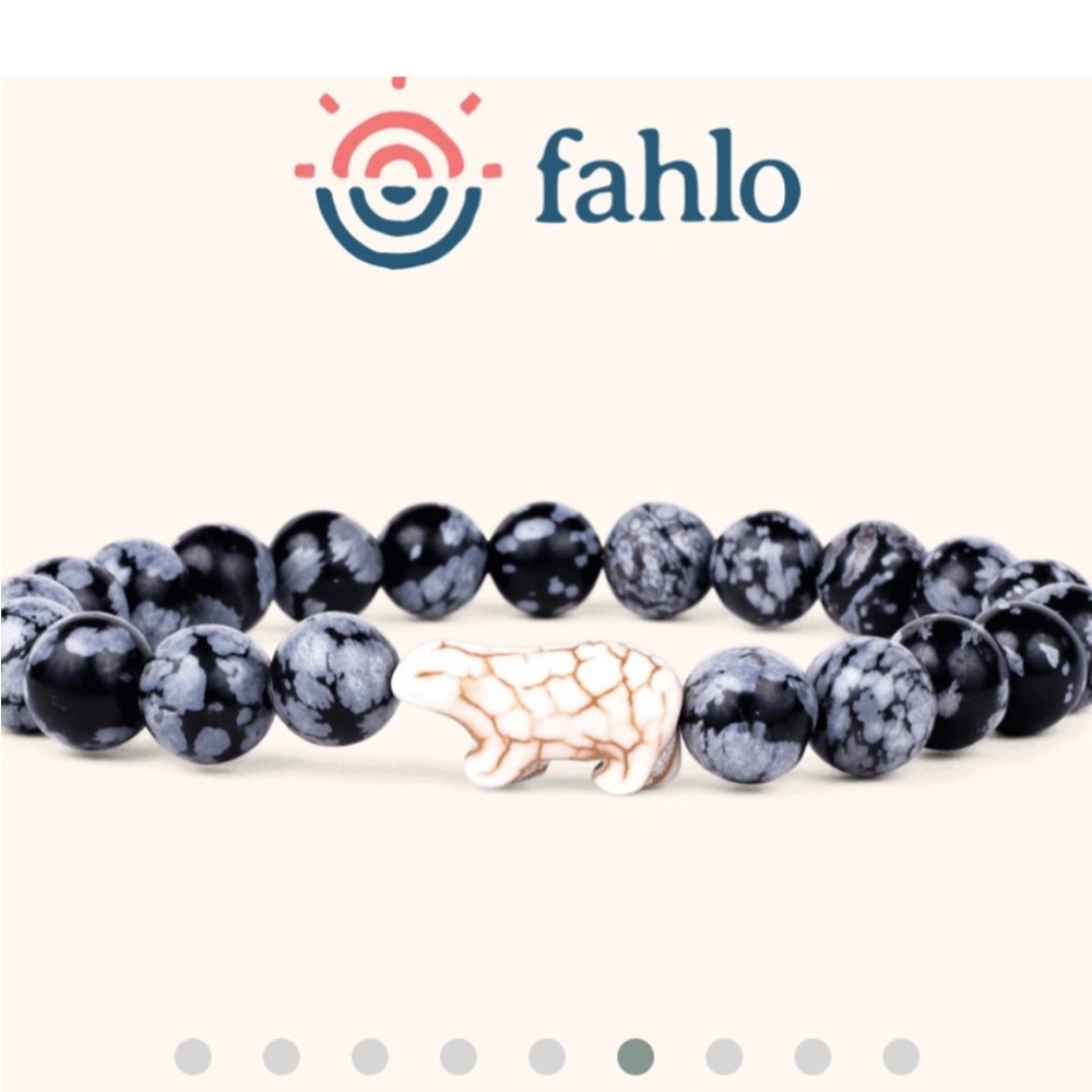 NWT Fahlo The Venture Bracelet Papillae Stone Polar Bear Tracker
